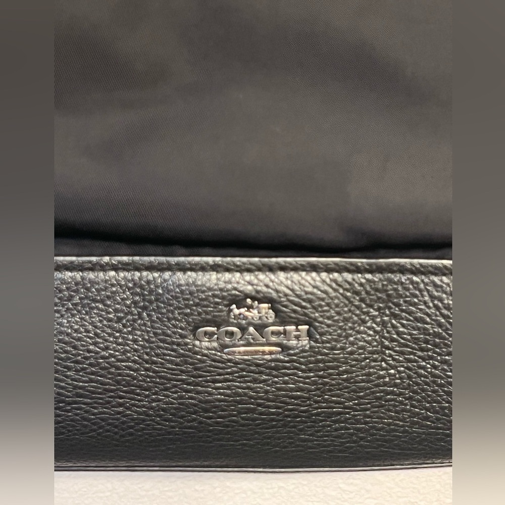 Coach 2017 Black Nylon/Leather Tote B1777-F57903 - Picture 2 of 14